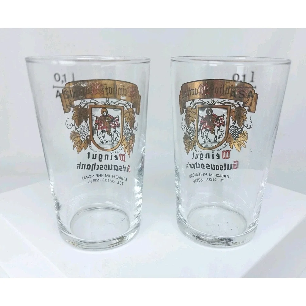 Vintage German Wine Tasting Glasses Beinhof Martin Erbach Germany‎ 2